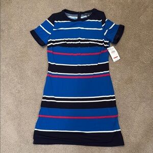 New American Living Blue and Black Casual Sheath Dress